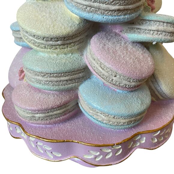 Sweet Treats Pastel Macarons on a Pedestal Stand 16in Easter Holiday Decor NEW - Picture 12 of 15